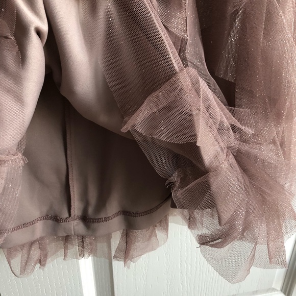 Sparkly Beige Strapless Party Mini Dress - Picture 4 of 4